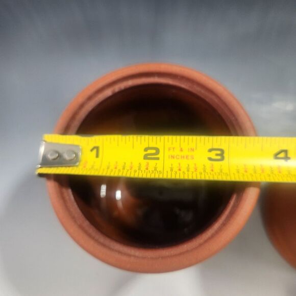 Fulham Pottery Set of 2 Jam Jar & Honey Pot w Lids Crock Redware England Rare - Picture 12 of 13